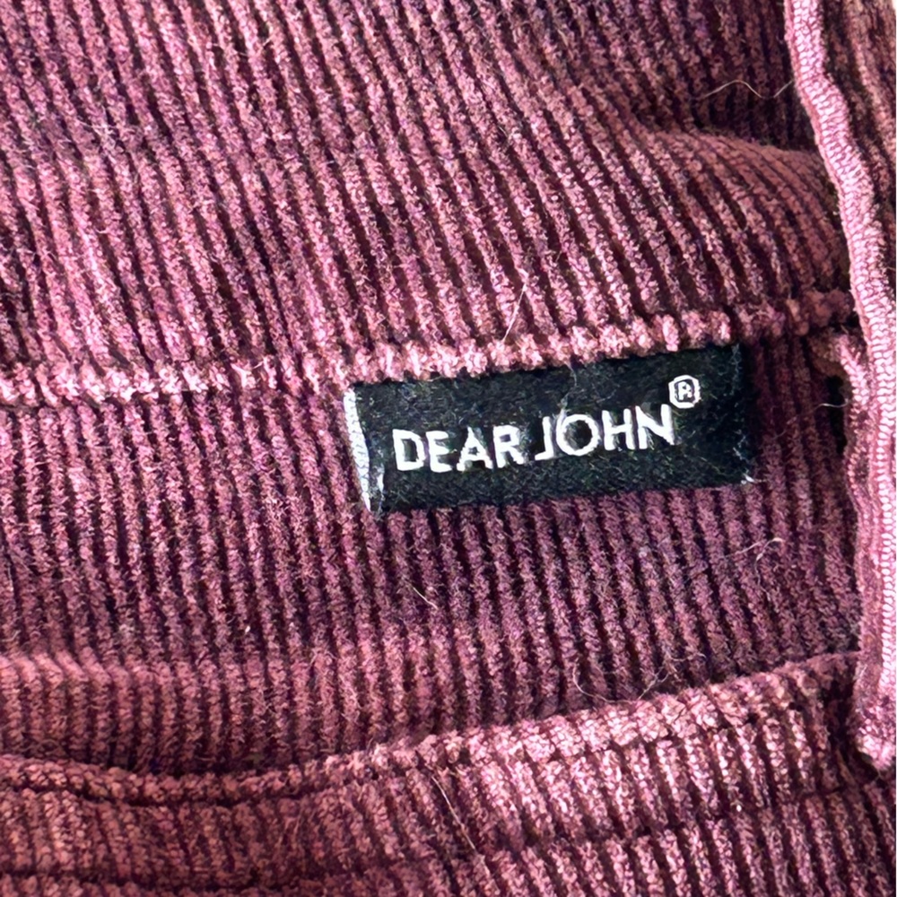 DEAR JOHN high rise corduroy 5 pocket pants. Mulberry color, size 26. Flare leg. - Picture 6 of 16